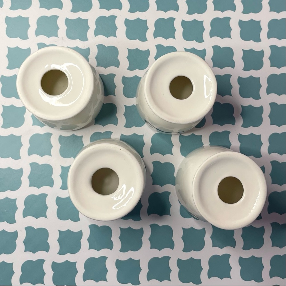Egg Cups with Mustache Motif - Adorable Set of 4 - Eat your EGGS in Style! - Picture 8 of 11